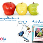 Dakota idée publicitaire perche à selfie pomme pubilicitaire